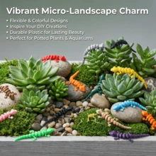 Assorted Color Small Lizard Decorative Figurines, Create Diverse Natural Style Miniature Landscape, Compact Size, Plastic Material Suitable For Arrangement, Indoor Miniature Landscape, Aquarium Decor Or Succulent Plant Accents, Great For DIY Landscape And Nature-Themed Decoration Lovers - Multicolor - View 3