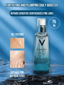 Vichy Mineral 89 Fortifying & Plumping Daily Booster (50ml Full-Size / 15ml Travel Mini) - Infused with Volcanic Thermal Spring Water & High-Purity Hyaluronic Acid, Repairs Sensitive Skin, Reduces Fine Lines & Boosts Skin Elard Types, Ideal for Daily/Travel Skincare & Gifting - 89火山能量瓶微精華露 - 查看 2