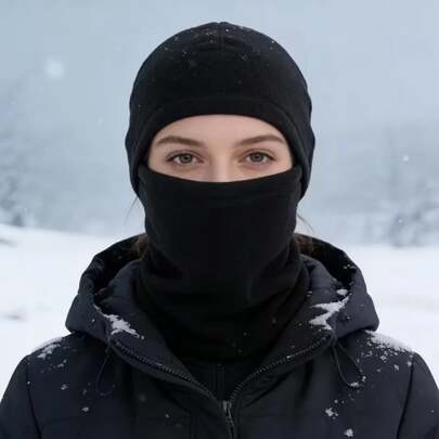 冬季防风拉法帽，男女通用户外休闲运动保暖滑雪面罩 - 适合骑行/滑雪/钓鱼，可搭配各种服饰，柔软舒适，冬季圣诞礼物