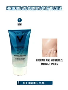 Vichy Mineral 89 Fortifying & Plumping Daily Booster (50ml Full-Size / 15ml Travel Mini) - Infused with Volcanic Thermal Spring Water & High-Purity Hyaluronic Acid, Repairs Sensitive Skin, Reduces Fine Lines & Boosts Skin Elard Types, Ideal for Daily/Travel Skincare & Gifting - 89火山能量瓶微精華露 - 查看 11
