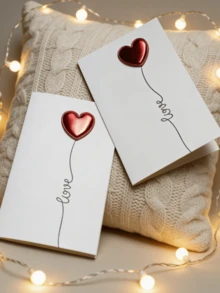 DIY Leather Heart 3D Pop-Up Greeting Card With EKG Heartbeat Design "I Love You" Message Card For Valentine's Day & Teacher's Day Romantic Handmade Greeting Card For Love Confession, Anniversary & Teacher Appreciation Perfect Gift For Lovers, Teachers & Loved Ones - 白色 - 查看 1