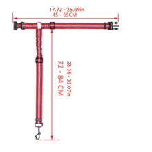 1pc Reflective Retractable Pet Dog Car Safety Leash, Pet Cat Dog Car Travel Chest Harness Leash - Multicolor - View 11