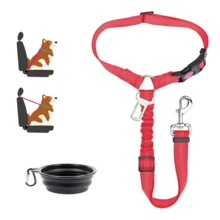 1pc Reflective Retractable Pet Dog Car Safety Leash, Pet Cat Dog Car Travel Chest Harness Leash - Multicolor - View 4