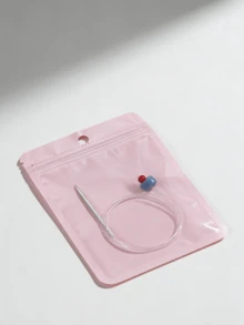 EDCUEBE7 1支超实用环形针，可自由弯曲，毛线工具，缝纫工具，缝纫配件，缝纫艺术，适合家庭缝纫，编织毛衣，送给妈妈或女朋友的最佳礼物 - 銀色 - 查看 1