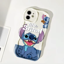 Disney Lilo And Stitch What Patterned Phone Case Featuring Adorable Stitch And A Heart Design. Compatible With IPhone 17, 16, 15, 14, 13, 12, And 11 Pro Models. Made Of Durable TPU With Shockproof Protection. It's A Wonderful Gift For Family, Friends, Birthdays, Spring Festival, Holidays, Boyfriends, Girlfriends, And Valentine's Day. - 無色 - 查看 3