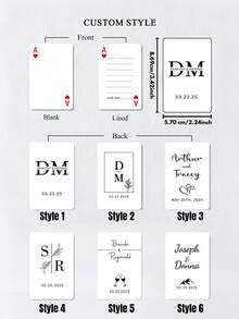 一套定制照片文字扑克牌（54张牌+1个盒子）。个性化扑克牌，可定制照片和信息，“我们的爱情故事”。54张扑克牌，全部印有特别的回忆，非常适合情侣游戏之夜、周年纪念、婚礼宾客回礼、家庭聚会纪念扑克游戏。 - 多色2 - 查看 3