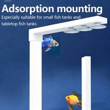 LED水族箱灯，日夜双模式，触摸开关，壁挂式，适用于小型水草缸的明亮照明，全光谱水生植物灯 - 白色 - 查看 6
