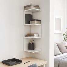 Estante de Canto MDF Moderna | Decoração Funcional e Prática para Sua Sala - Branco - Visão 9