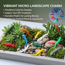Assorted Color Small Lizard Decorative Figurines, Create Diverse Natural Style Miniature Landscape, Compact Size, Plastic Material Suitable For Arrangement, Indoor Miniature Landscape, Aquarium Decor Or Succulent Plant Accents, Great For DIY Landscape And Nature-Themed Decoration Lovers - Multicolor - View 4