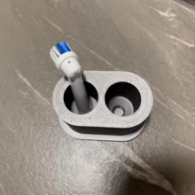 1 st förvaringslåda för elektriskt tandborstehuvud, hållare för tandborstehuvud, förvaringslåda för badrumsbänkskiva i plast, platsbesparande förvaringsställ för badrumsbänkskiva, oberoende tandborstehållare, ingen installation/ingen strömförsörjning krävs