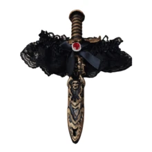 Đồ chơi hóa trang Halloween bằng nhựa chạm khắc tối màu, dao đồ chơi kiểu Gothic cổ điển, bộ trang trí Halloween kiểu cung điện Gothic. - dao găm chạm khắc - Xem 9