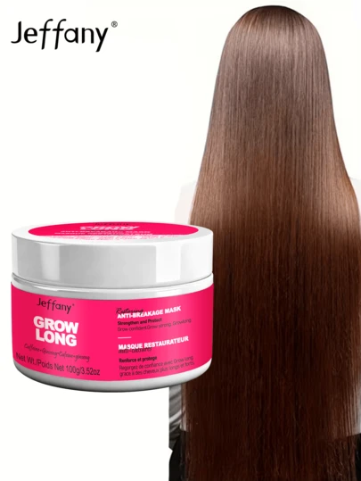 Jeffany 100g Mascarilla de Cabello de Colágeno - Repara, Fortalece y Mantiene la Estructura del Cabello - Elimina el Frizz, las Puntas Abiertas y Reduce la Rotura - Cuidado Profesional para Cabello Seco y Dañado, Nutre y Hidrata Profundamente desde la Raíz hasta las Puntas, Proporciona Hidratación Duradera para un Peinado Suave y Fácil, Ofrece Cuidado Continuo para el Cabello. Diseño de Moda, Fácil de Llevar, Ideal para Nochevieja, Día de San Valentín. Fragancia Fresca y Delicada.