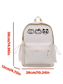 New Stylish Ins Campus Style High-Quality Casual Versatile Simple Durable Backpack - Pink - View 6