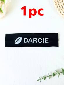 1/3/5件装,定制头带装饰,个性化发圈,定制球形图案+文字,可印制您的名字,适合团队和啦啦队装饰、生日派对礼物、闺蜜主题派对 - 彩色 - 查看 22