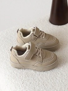 1 Pair Kids' Casual Sneakers, Spring/Autumn New Style Boys' Leisure Shoes, Girls' Soft Sole Skateboard Shoes - Khaki - View 6
