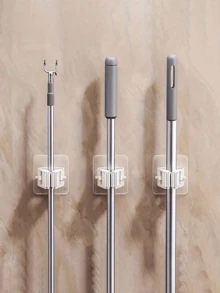 Giá treo chổi lau nhà 1/4/8 chiếc có móc, giá treo chổi gắn tường, giá đựng chổi bằng nhựa, thích hợp cho phòng ngủ, sân vườn, phòng tắm, nhà cửa, ký túc xá, tiết kiệm không gian, trang trí nhà cửa và phòng tắm, mùa thu, trang trí nhà cửa cho năm học mới. - Nhiều màu - Xem 11