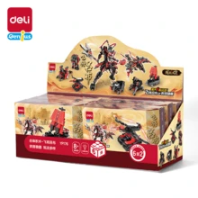 DELI Bộ xếp hình YP176 - Chủ đề Tướng Lữ Bố - Chất liệu ABS, không mùi, khớp nối chắc chắn, dễ tháo lắp - Phát triển tư duy không gian và khả năng logic, hỗ trợ phát triển trí tuệ ở trẻ em từ 6 tuổi trở lên - Đen và đỏ - Xem 1