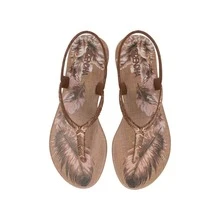 NEW GRENDHA LOVE IN BLOOM FLAT SANDAL, COMFORTABLE AND ORIGINAL - Rust Brown - View 2
