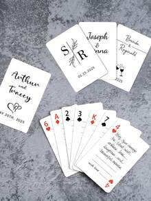 一套定制照片文字扑克牌（54张牌+1个盒子）。个性化扑克牌，可定制照片和信息，“我们的爱情故事”。54张扑克牌，全部印有特别的回忆，非常适合情侣游戏之夜、周年纪念、婚礼宾客回礼、家庭聚会纪念扑克游戏。 - 多色2 - 查看 8