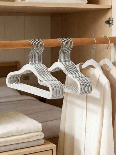 20/10 piezas Perchas para ropa de bebé, perchas giratorias de plástico grueso antideslizante de múltiples funciones para ropa seca/húmeda, perchas para niños de 30 cm, adecuadas para almacenamiento y organización de ropa de bebé, pantalones, faldas - Ahorra espacio en el armario, regalo para bebé recién nacido