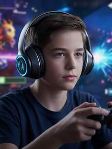 Foldable Wireless Over-Ear Headphones - Long Playtime, Wireless Stereo, Soft Earmuffs, TF Card Player - Comfortable, Portable For Smartphone & Laptop, USB Type-C Charging - 黑色 - 查看 2