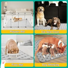 1 Pack Large 39"X27" Washable Pee Pads For Dogs Super Absorbent Dog Training Pads Non-Slip Pet Training Pads Mats Whelping Pads For Dogs Cats Puppy - Multicolor - View 10
