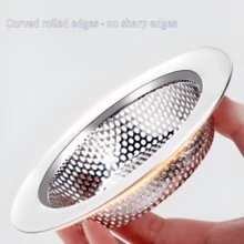 1/2/4PCS Rust-Proof Stainless Steel Kitchen Sink Strainer, 4.5 Inch Large Wide Rim Drain Filter, Anti-Clog Micro-Perforated Mesh Food Waste Catcher & Stopper, Durable Metal Basket For Vegetable Washing, Easy Clean & Universal Fit Standard Sinks, Long-Lasting Kitchen Accessory - Multicolor - View 3