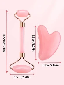 1pc/Set Heart-Shaped Dual Head Roller Massage Set For Eyes And Face, Facial Massage Beauty Tool - Multicolor - View 6
