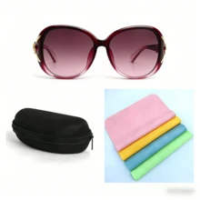 Elegant Ombre Purple Fashion Glasses, Large Frame Design To Flatter Face, UV Protection, Versatile & Stylish - Mauve Purple - View 1