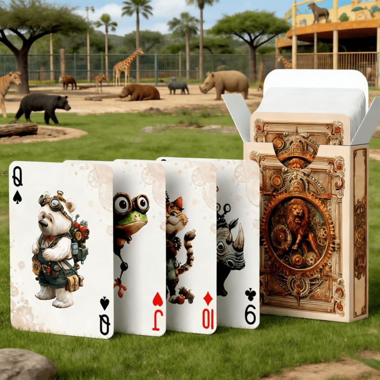 YFOPEN Global Wildlife Themed Playing Cards - Featuring Fierce Beasts, Birds, Elephants, And Rare Animals. High-Definition Colorful Illustrations, Durable And Foldable Paper Cards For Collection, Decoration, And Tabletop Games - Multicolor - View 12