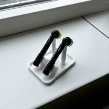1/2個牙刷頭收納架，桌面收納器，電動牙刷架，塑膠浴室收納架，省空間，式牙刷架，防殘留防污保護墊 - 彩色 - 查看 7
