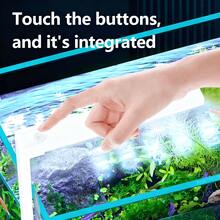 LED水族箱灯，日夜双模式，触摸开关，壁挂式，适用于小型水草缸的明亮照明，全光谱水生植物灯 - 白色 - 查看 3