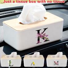 Tissue Box Table Napkin Rings Tissue Case Paper Box Container Bamboo Cover Solid Wood Car Storage And Organization Box Home Table Decoration - Flower Color - View 10
