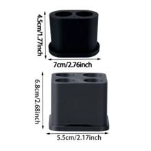 1 st förvaringslåda för elektriskt tandborstehuvud, hållare för tandborstehuvud, förvaringslåda för badrumsbänkskiva i plast, platsbesparande förvaringsställ för badrumsbänkskiva, oberoende tandborstehållare, ingen installation/ingen strömförsörjning krävs