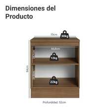 Gabinete Bajo Cocina Madesa Vik 70cm Con 2 Puertas MG - Marrón y Gris - Ver 2