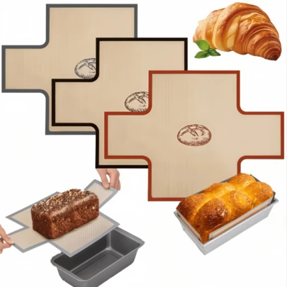 Silicone Baking Mat, Non-Stick Dough Kneading Mat, Silicone Baking Tray Liner, Reusable Bread Baking Mat, Non-Slip, Easy To Clean, Heat Resistant, Ideal For Bread Baking Silicone Mats, Suitable For Baking Beginners And Experts