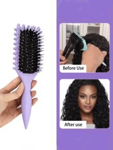 Lightweight Curly Hair Brush – Vent Design For Fast Drying, Curl Defining & Gentle Styling, Great For Summer, Travel & Everyday Use - Mint Green - View 11