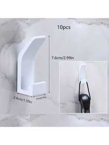 1pc/5pcs No Drill Wall Hooks - Multi-Purpose Adhesive Hooks, Suitable For Bedroom, Kitchen, Bathroom - Ideal Clothing & Hat Storage Tool - Multicolor - View 16