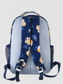 New Cartoon Cute Capybara Fashionable Versatile Large Capacity Comfortable Minimalist Backpack, Suitable For Various Occasions - Navy Blue - View 4