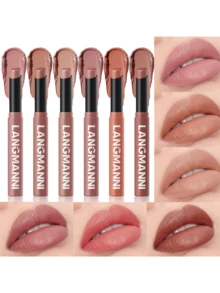12Pcs Velvet Matte Lipstick Nude Matte Soft Dark Color Stick High Pigmented Long-Lasting Waterproof Lip Stick Lip Balm Beauty Cosmetics Gift For Girls And Women - 6pcs SetB - View 10