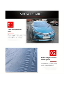 Universal Full Vehicle Cover - Disposable PE Protective Dust And Rain Shield For Hatchback Cars, High Permeability, Convenient - A - View 4