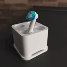 1 st förvaringslåda för elektriskt tandborstehuvud, hållare för tandborstehuvud, förvaringslåda för badrumsbänkskiva i plast, platsbesparande förvaringsställ för badrumsbänkskiva, oberoende tandborstehållare, ingen installation/ingen strömförsörjning krävs