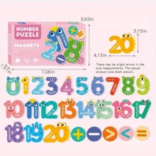 Magnetic Puzzle Stickers Set, Letters Numbers Animals Fruits Vehicles & More, Multicolor DIY Learning Fridge Magnets, School & Christmas Party Favors - Multicolor - View 11