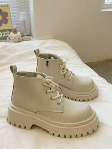 Punk Business KNOTTED Eyelets Office Holidays Fall & Winter - Beige - View 6