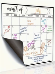 Magnetic Dry Erase Refrigerator Calendar, Magnetic Whiteboard Calendar, Monthly Family Planner Memo Menu Magnetic Calendar, Refrigerator Calendar, Magnetic Erasable Calendar, Kitchen Decor, Refrigerator Monthly Planner, Refrigerator Accessories, For Household Chores List And Menu Planning - Multicolor - View 7