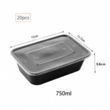 6/20pcs - 32oz Reusable Food Prep Containers With Lids, Leak-Proof Meal Prep Containers, Microwave/Dishwasher/Freezer , Suitable For Outdoor Picnics, Events, Weddings - Multicolor - View 6