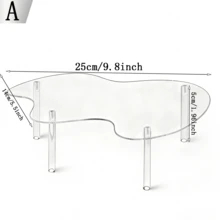 Double-Layer Acrylic Cake Stand (1 Piece), Clear/Black Finish, Viral Dessert Table/Jewelry Organizer, Luxury Home Baking Snack Rack, Must-Have For Bakers, Fit Holidays/Weddings/Birthdays/Parties - Clear - View 10