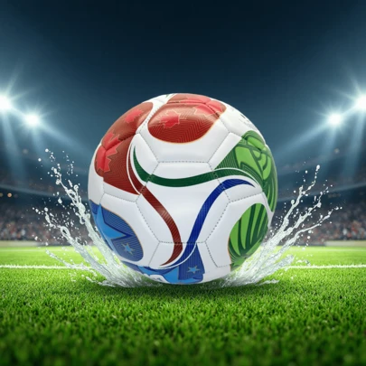 Fashion Soccer Ball Size 5, Premium PU Soccer Ball With White/Green/Blue Trim, Training & Competition Ball, Ideal For Games, Practice, Great Gift For Players (Birthdays, Anniversaries, Valentine's Day)