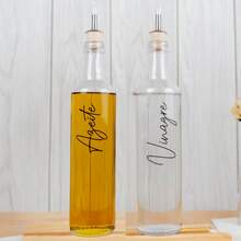Glass Oil And Vinegar Set 525ml With Polymer Pouring Spout - - Kit 2 - Olive Oil and Vinegar - View 1