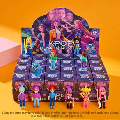 Mattel 24pcs/Set, Popular Cross-Border Kpop Witch Group Doll Keychains, Fun Party Doll Gifts For Kids, Some With Color Variations, Mixed Colors, Acceptable If Not Bothered